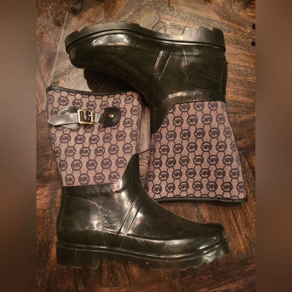 Michael Kors Monogrammed Mid Rainboot